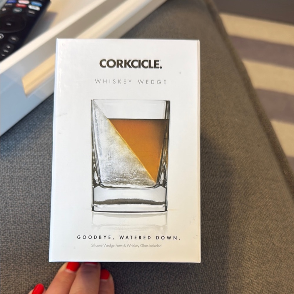 Corkcicle Whiskey Wedge Glass with Silicone Form